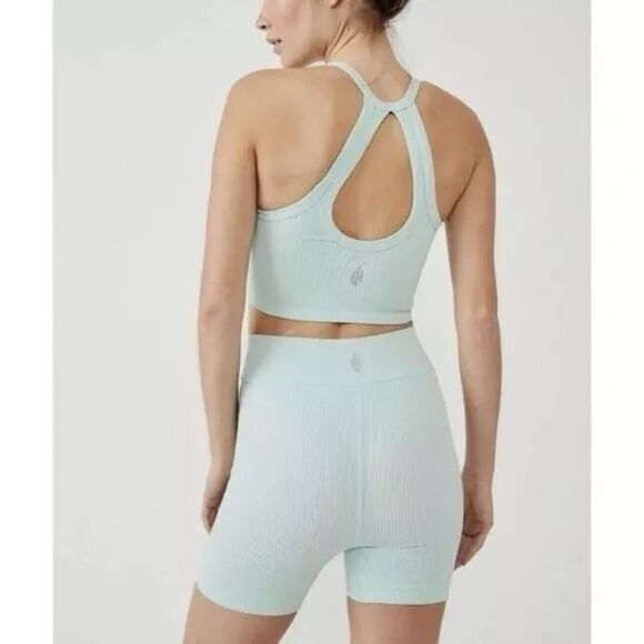 FP Movement Free Throw Henley in Mint Crop Tank - Picture 2 of 9